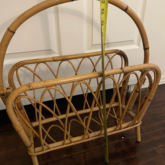 Vintage Rattan Magazine Rack - Picture 5 of 6